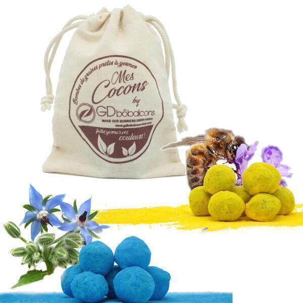 GD Bô Balcons - Pack Abeilles / 10 Bombes À Graines + Sac GD Bô Balcons - Pack Abeilles / 10 Bombes À Graines + Sac