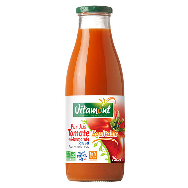 Vitamont - Pur jus de tomate de Marmande sans sel 75cl