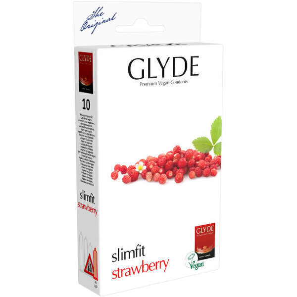 Glyde - GLYDE 10 Préservatifs Slimfit Fraise latex naturel Vegan