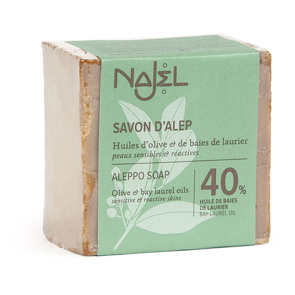 Najel - Savon d'Alep 40% huile de baies de laurier 185g
