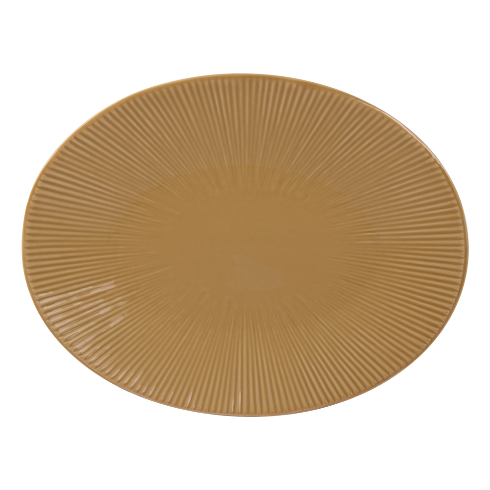 Table Passion - Plat ovale 41.5 cm bohemia moutarde