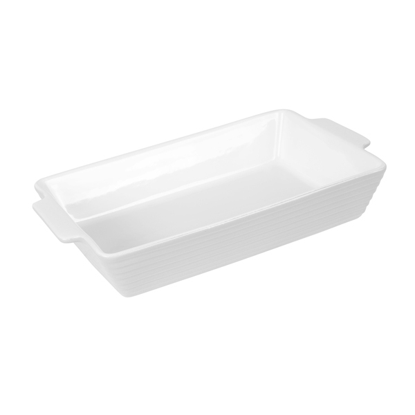 Table Passion - Plat rectangle piazza 35x20 cm blanc