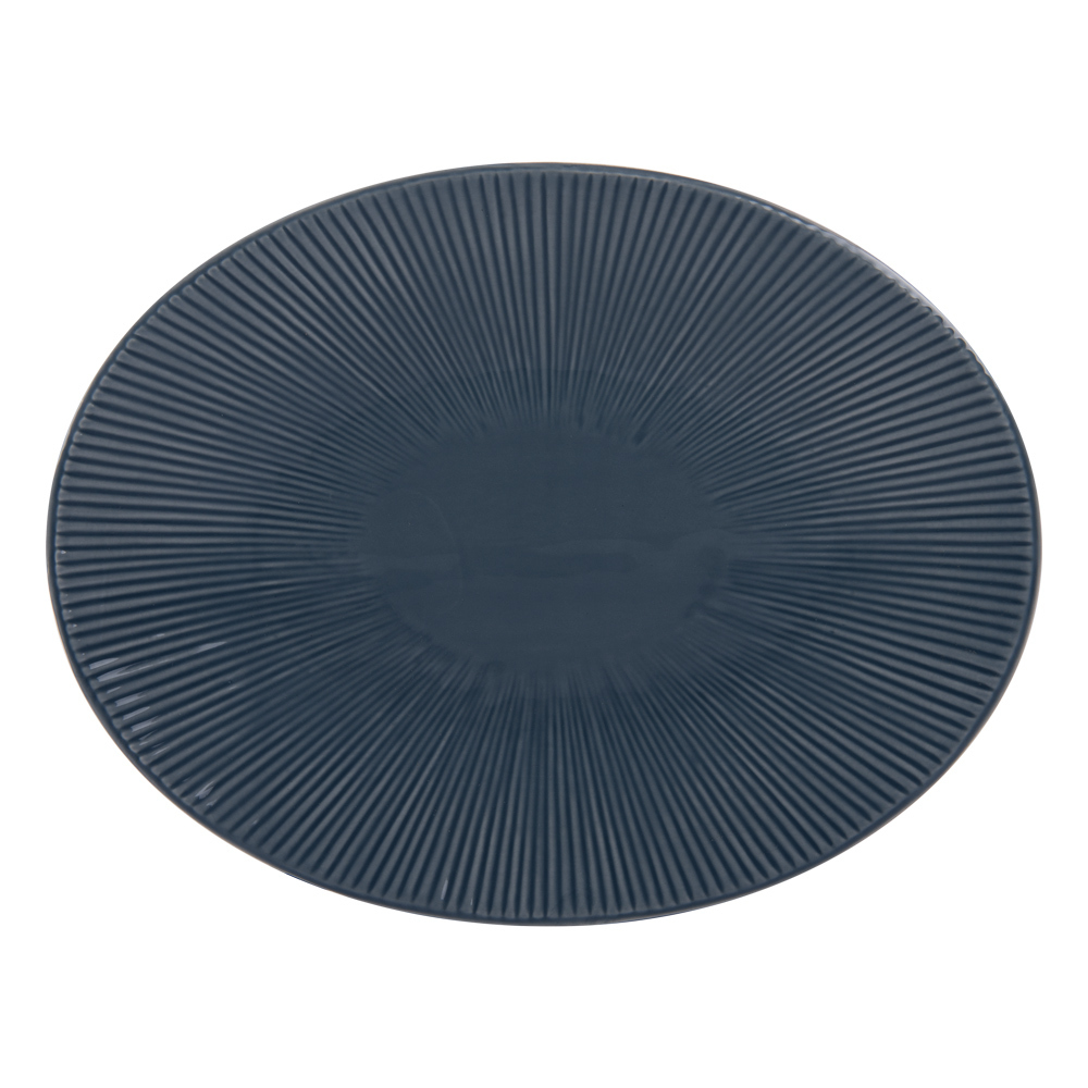 Table Passion - Plat ovale 41.5 cm bohemia bleu