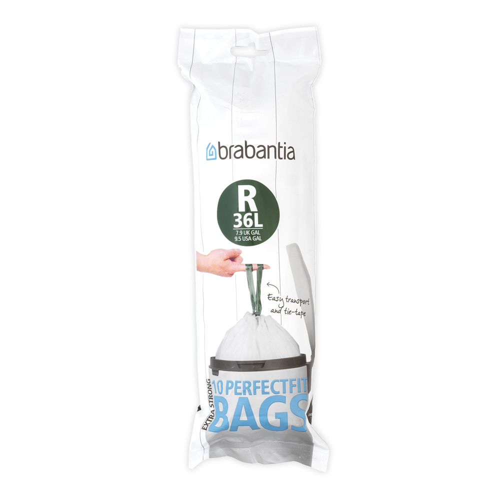 Brabantia - Rouleau de 10 sacs poubelle PerfectFit 36 litres Code R