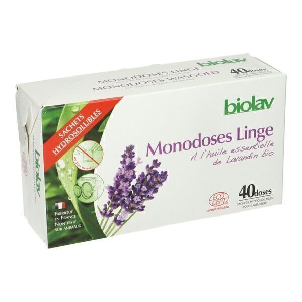 No Name - Linge monodose BIO hydrosolubles 40 doses (lessive en dosette)