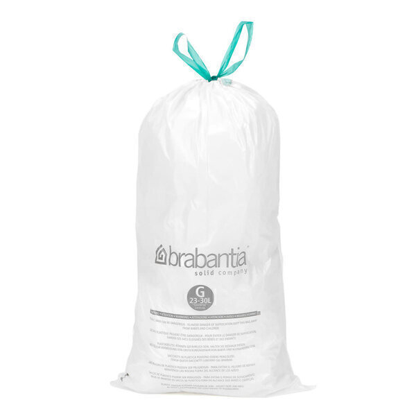 Brabantia - Rouleau 20 sacs poubelle 30 litres blanc