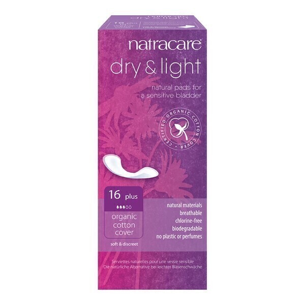 Natracare - Serviettes Dry & Light pour légère incontinence x16