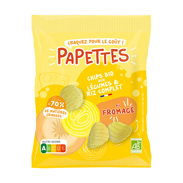 PAPETTES - Chips BIO aux légumes & riz complet, au fromage 70g
