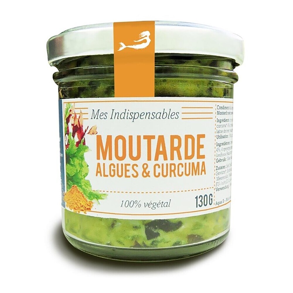 Marinoé - Moutarde aux algues et curcuma 130g bio