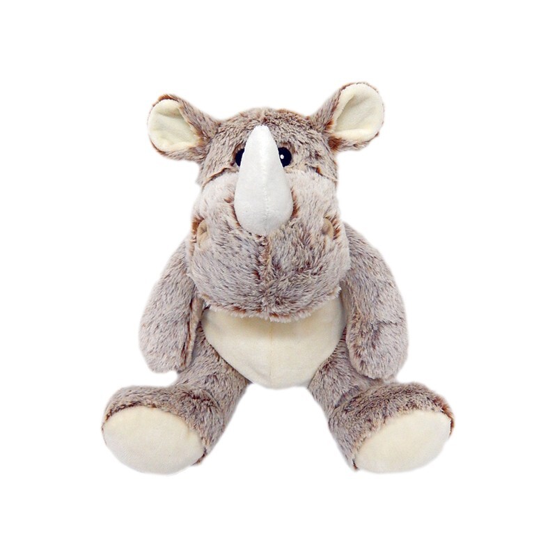 Pelucho - Peluche Bouillotte déhoussable Rhino - Made in France