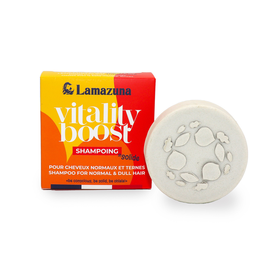 Lamazuna - Shampooing solide cheveux normaux argile blanche et verte 70g