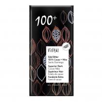 Vivani - Chocolat noir 100% éclats de cacao vegan 80g bio