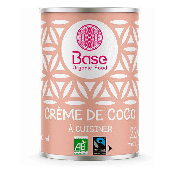 Base Organic Food - Crème de coco 22% MG 400ml bio Base Organic Food - Crème de coco 22% MG 400ml bio