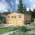 Abri de jardin bois SHELTY PLUS 20m², toiture en acier galvanis