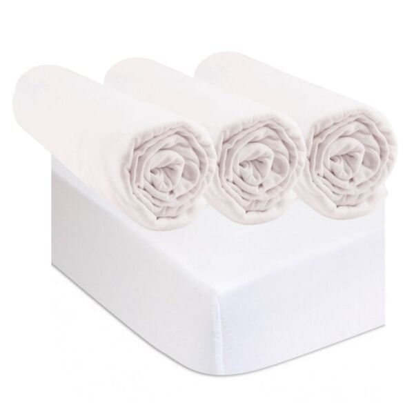 Easy Dort - 3 Draps housse 70x160 Blanc + 2 Alèses Easy Dort - 3 Draps housse 70x160 Blanc + 2 Alèses