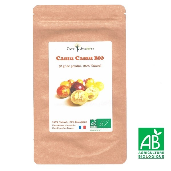 Terre Symbiose - Extrait Camu Camu Bio - 50g poudre - Vitamine C Naturelle 20% Terre Symbiose - Extrait Camu Camu Bio - 50g poudre - Vitamine C Naturelle 20%