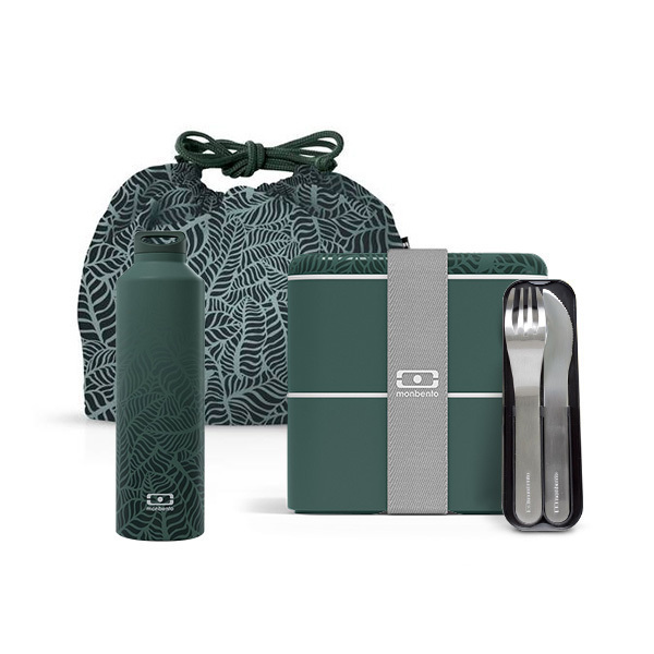 monbento - Pack MB Square carré Jungle 1,7L, bouteille et accessoires monbento - Pack MB Square carré Jungle 1,7L, bouteille et accessoires