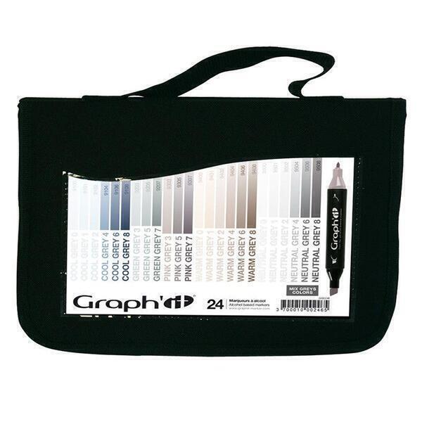 Graph'it - Trousse 24 marqueurs Graph'It - Mix Greys
