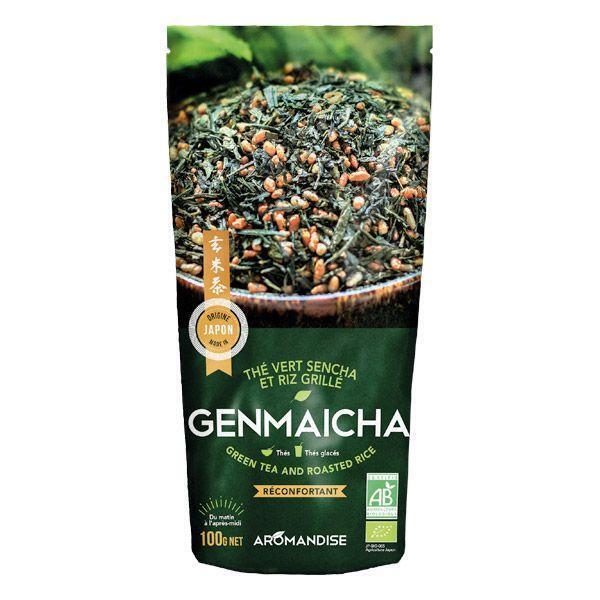 Aromandise - Thé vert bio japonais Genmaicha - Sencha & riz grillé - 100 g