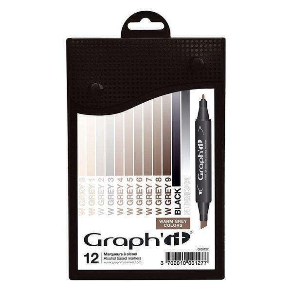 Graph'it - Set 12 marqueurs Graph'It - Warm Grey colors