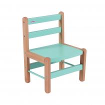 Combelle - Chaise enfant en bois - Bois Naturel / Vert Menthe