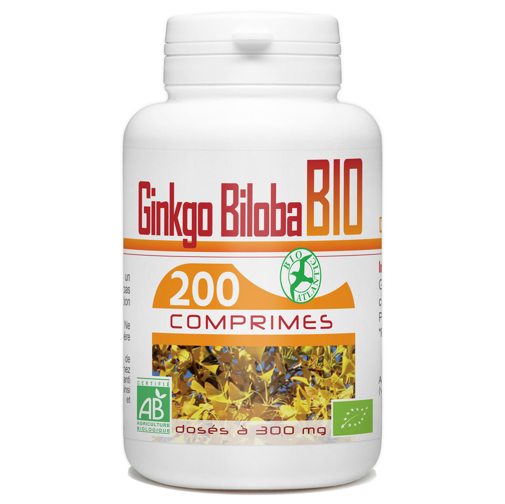 Bio Atlantic - Ginkgo Biloba Bio - 300 mg - 200 comprimés