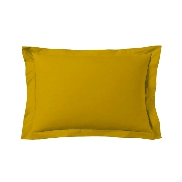 Zôdio - Taie d'oreiller rectangle jaune curry 50x70cm Zôdio - Taie d'oreiller rectangle jaune curry 50x70cm