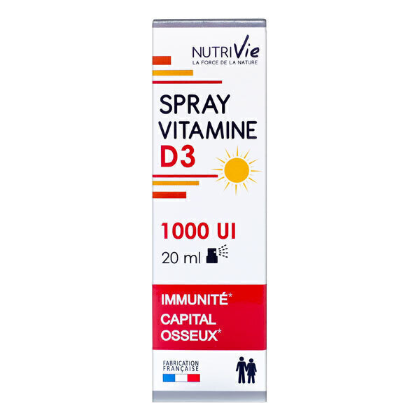 NutriVie - Spray vitamine D3 1000 UI 20ml