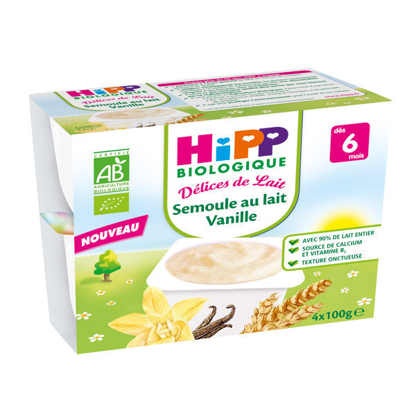hipp semoule au lait vanille