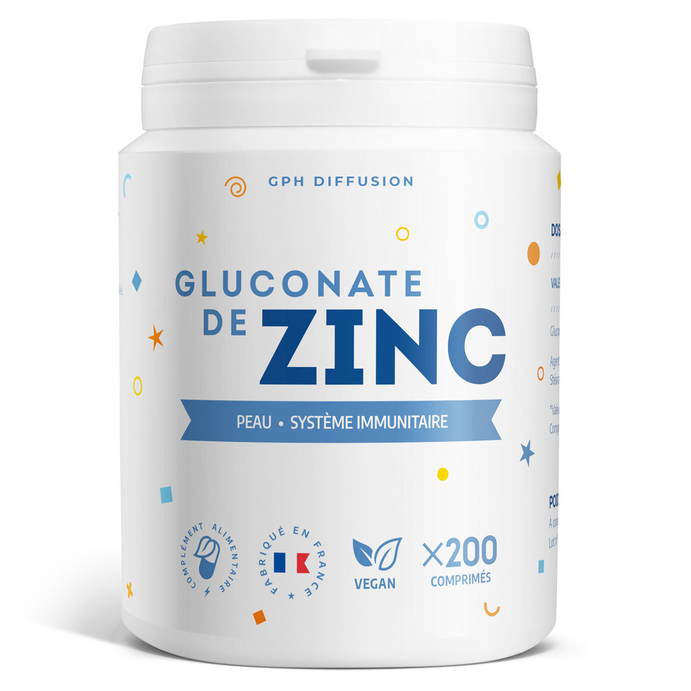 Gph diffusion - Gluconate de zinc - 15 mg - 200 comprimés
