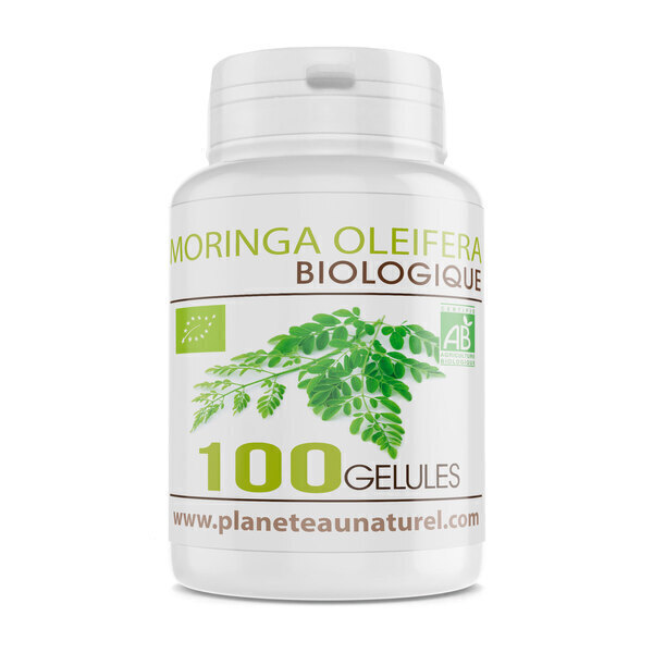Planète au Naturel - Moringa Oleifera Bio - 400 mg - 100 gélules végétales
