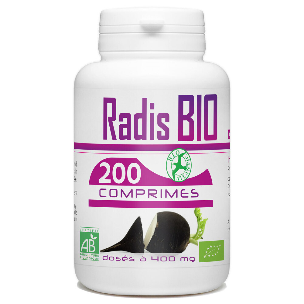 Bio Atlantic - Radis Noir biologique - 400 mg - 200 comprimés