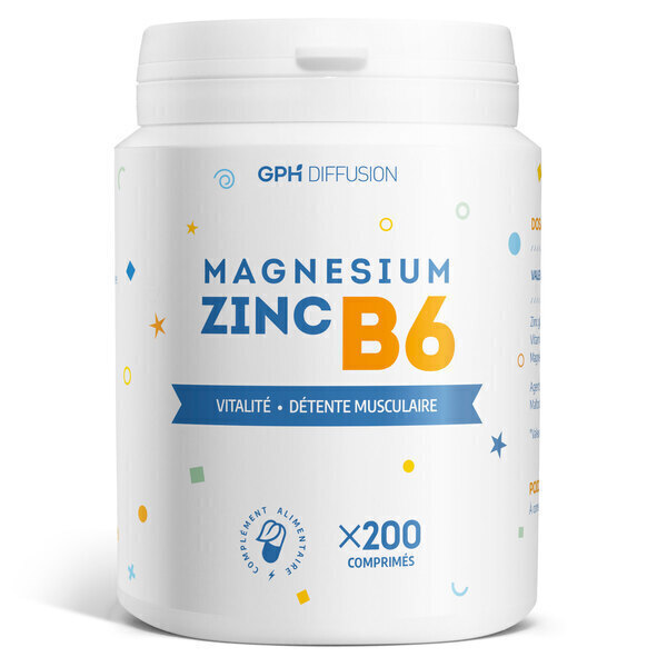 Gph diffusion - Magnésium + Zinc + B6 - 200 Comprimés