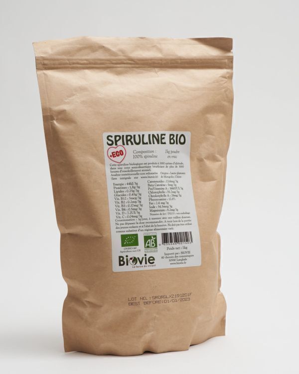Biovie - Spiruline en poudre bio 1kg