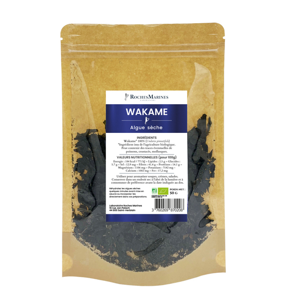 Roches Marines - Wakamé algue sèche en paillettes