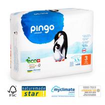 Pingo - Pack 3 x 44 couches écologiques jetables T3 4-9kg