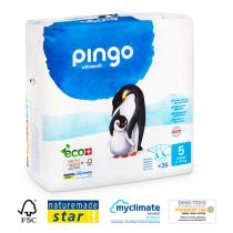 Pingo - Pack 6 x 36 couches écologiques jetables T5 11-25kg