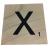 Lettre X scrabble en bois 10x10x0,6cm