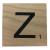 Lettre Z scrabble en bois 10x10x0,6cm