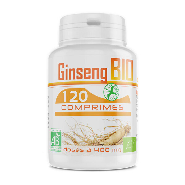 Bio Atlantic - Ginseng rouge bio - 400 mg - 120 comprimés