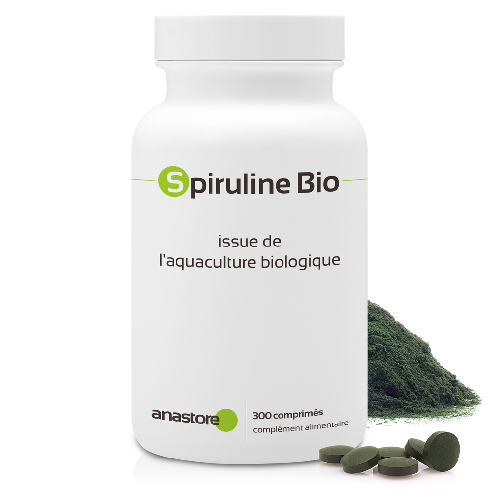 Anastore - Spiruline bio * 500mg / 300 comprimés* riche en protéines et fer
