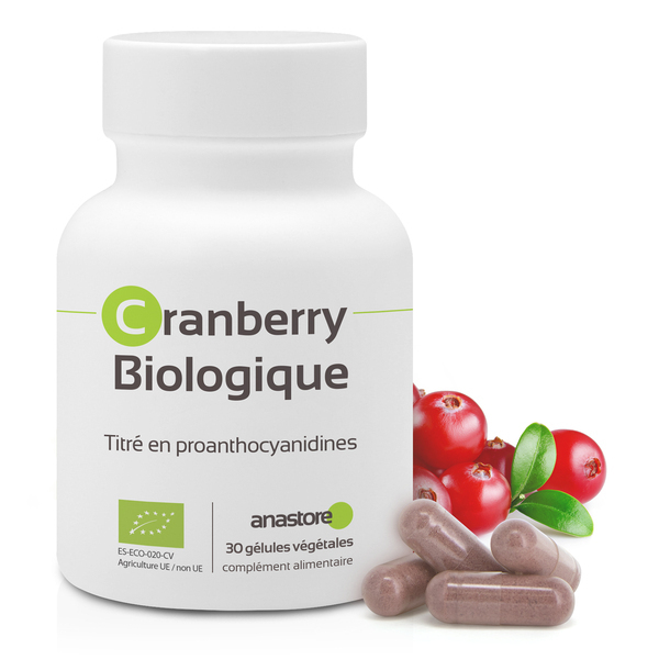 Anastore - Cranberry biologique * 360 mg / 30 gélules * Extrait titré