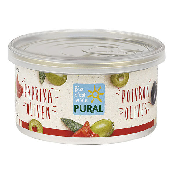 Pural - Pâté végétal poivrons et olives 125g