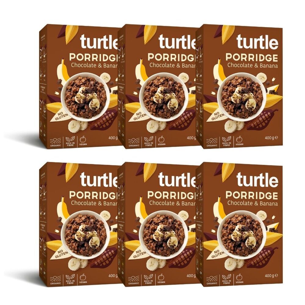 Turtle - 6 x Porridge Bio Chocolat et Banane