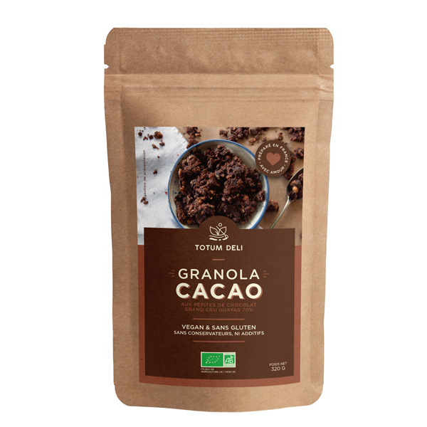 Totum Deli - Granola cacao et pépites de chocolat grand cru 70% - 320g