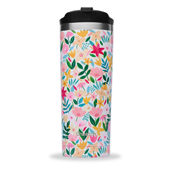 Qwetch - Travel mug Flora rose 47cl