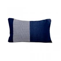 TrendEthics - Coussin bleu indigo 30x50 en polyester
