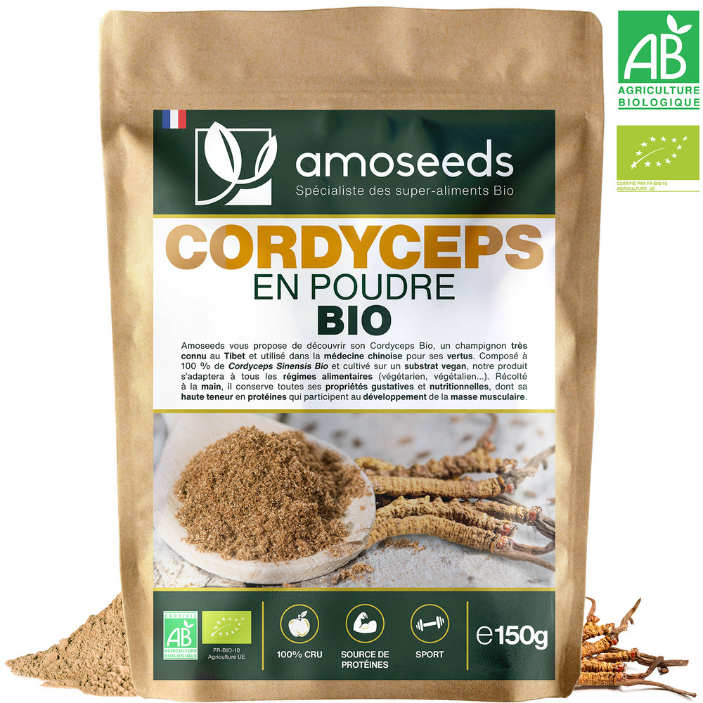 amoseeds - Cordyceps en Poudre Bio 150g