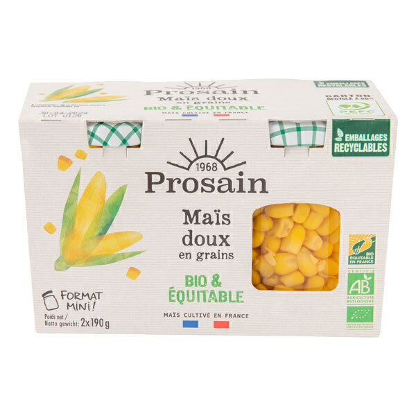 ProSain - Maïs doux en grains origine France 2x190g