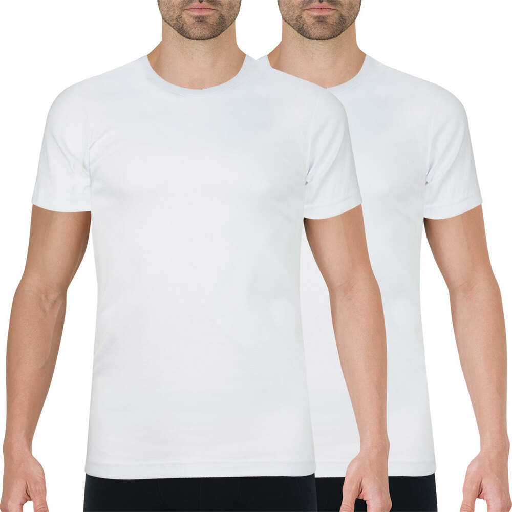 Athena - Lot de 2 tee-shirts col rond homme Coton Bio